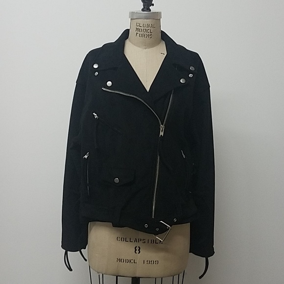 Black Suede Moto Jacket - Picture 4 of 8